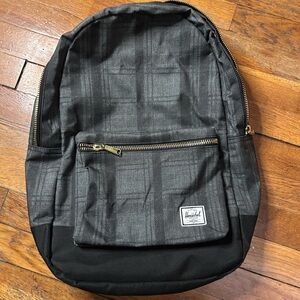 Herschel Supply Company Gray and Black Plaid Backpack